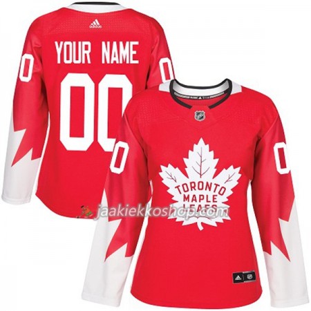 Nainen NHL Toronto Maple Leafs Custom Adidas 2017-2018 Rot Alternate Authentic